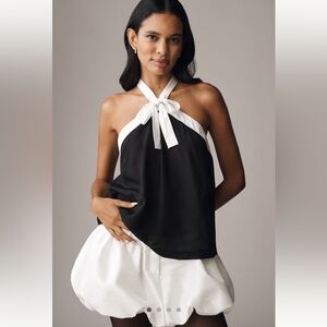 Anthropologie Maeve Halter Bow Blouse - Size XL - BNWT